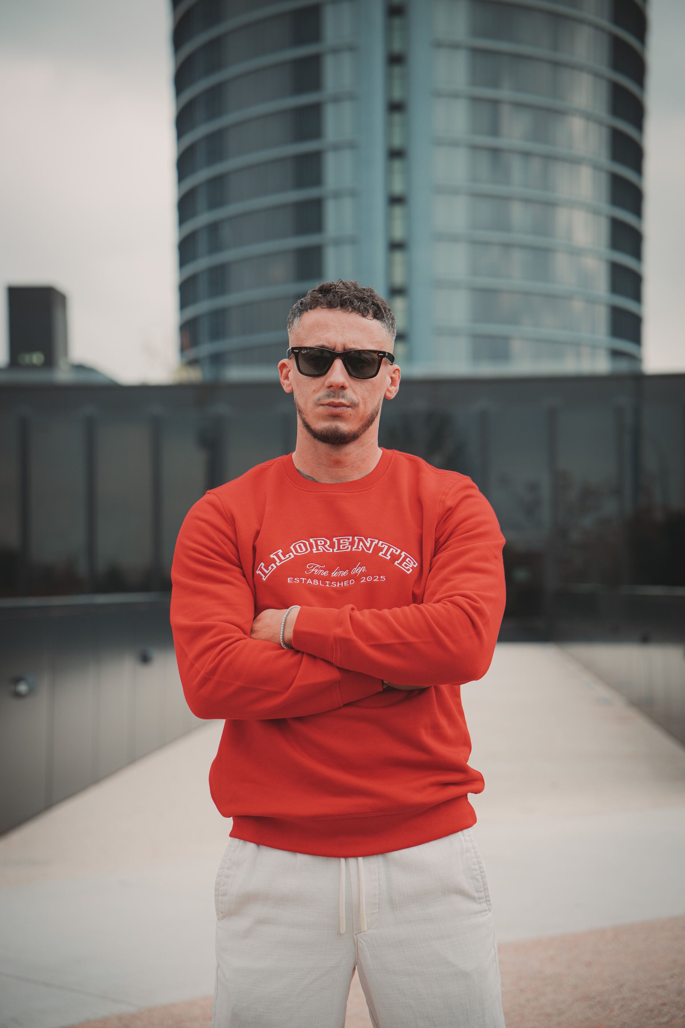 Sudadera Roja Fine-Line Dpto.