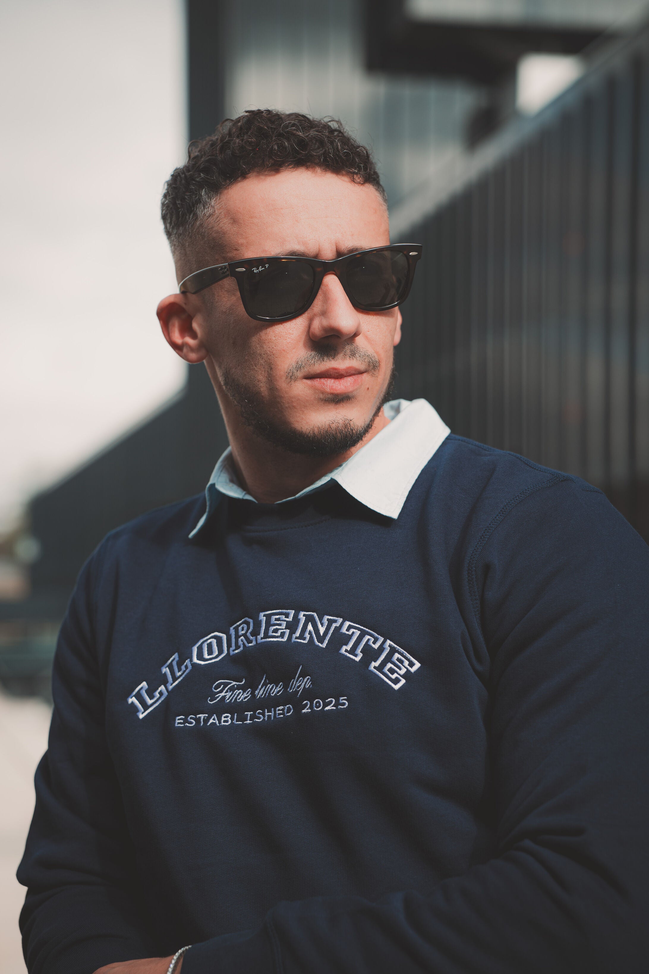 Sudadera Azul Fine-Line Dpto.