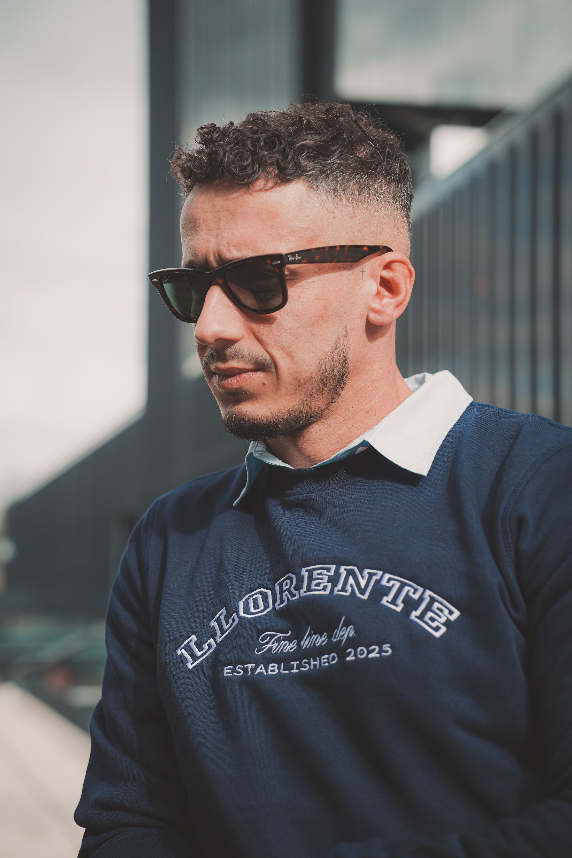 Sudadera Azul Fine-Line Dpto.