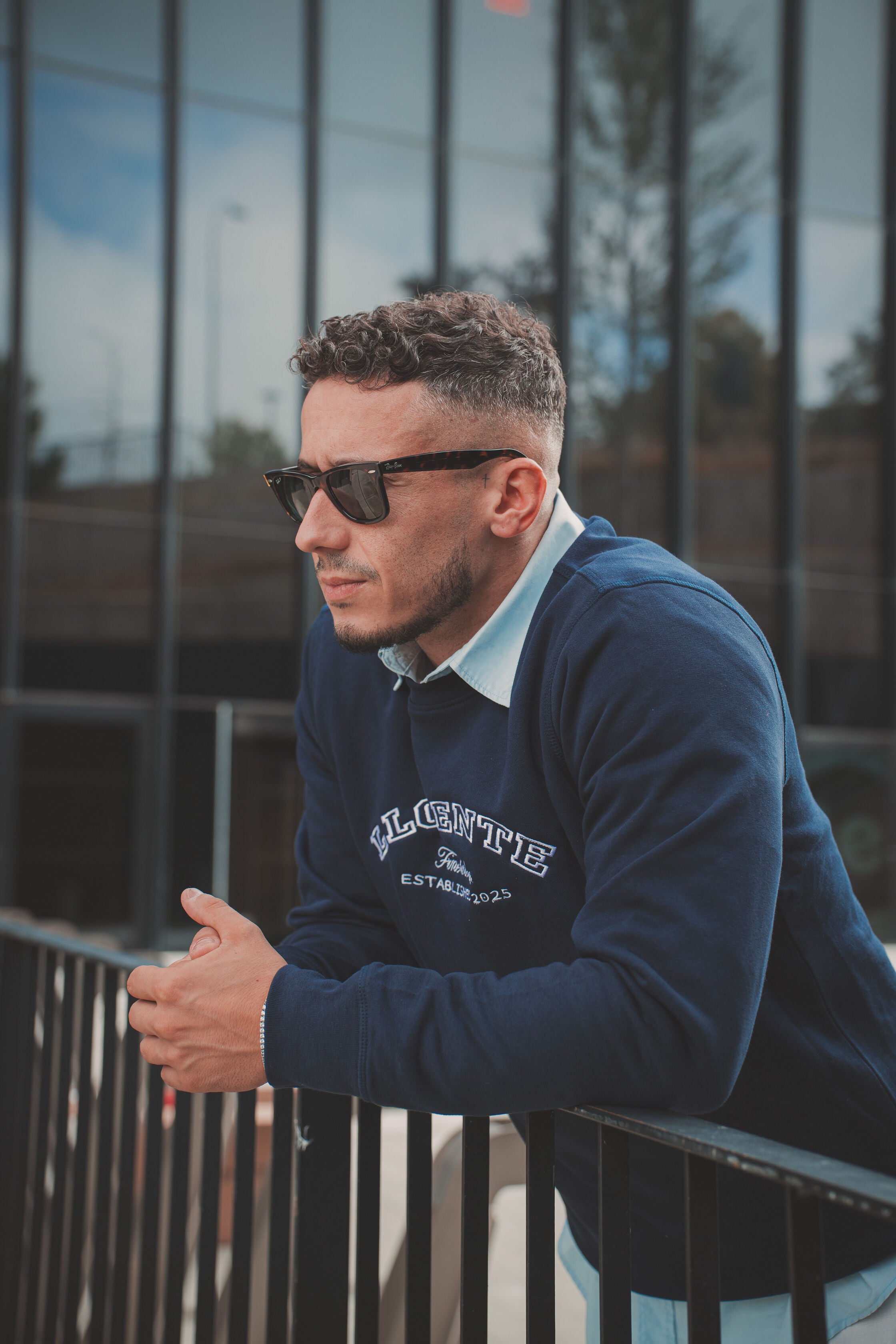 Sudadera Azul Fine-Line Dpto.