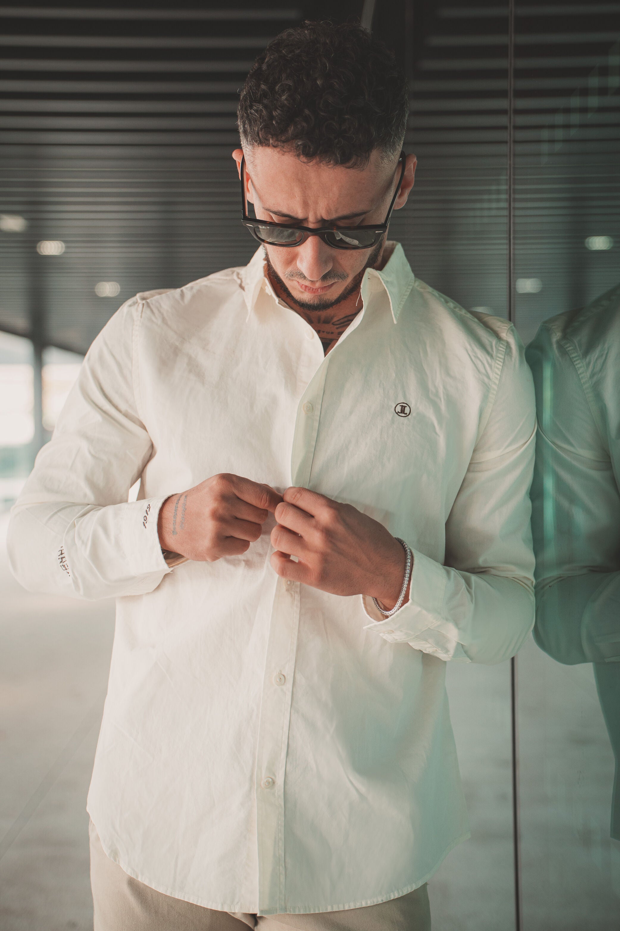 Camisa ligera Fine-Line 1912 Crema