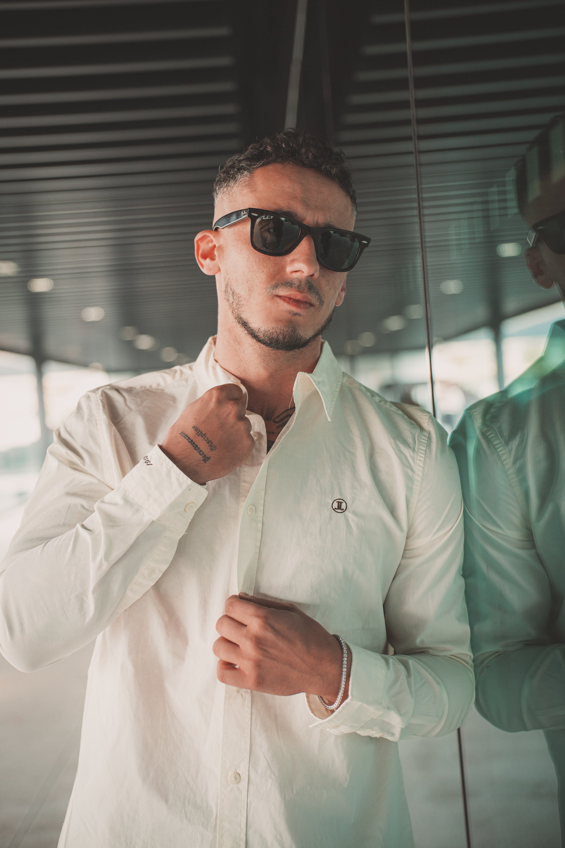 Camisa ligera Fine-Line 1912 Crema