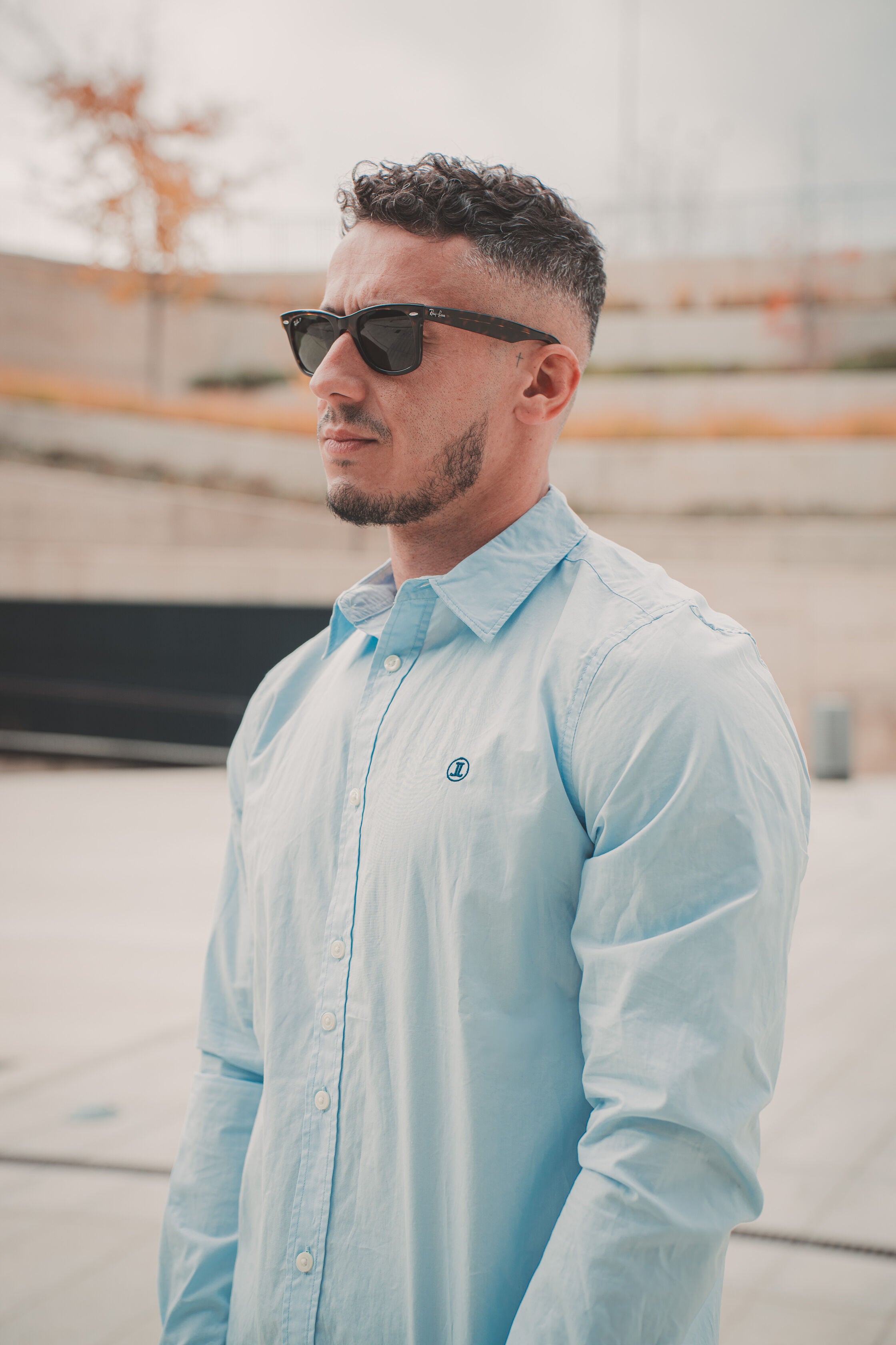 Camisa ligera Fine-Line 1912 Azul